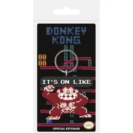 Donkey Kong Rubber Keychain It´s On Like 6 cm